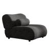 Black Modular Sofa with Moveable Headrests ‚Äì Modern Chenille Fabric Sectional Couch with Hidden Legs & Cylindrical Pillows ‚Äì Perfect for Living Ro