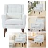 Modern Accent Chair,Teddy Fabric Living Room Chairs Comfy Reading Chair,Mid Century Accent Chair
