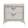 Antique White Finish Nightstand 2-Drawers Storage Modern Luxury Bedroom Furniture 1pc