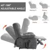 Lift Recliner Chair Heat Massage Dual Motor Infinite Position Up to 350 LBS Large Electric Power Lift Recliners with Power-Remote