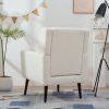 Modern Accent Chair,Teddy Fabric Living Room Chairs Comfy Reading Chair,Mid Century Accent Chair