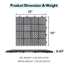 12 x 12 Inch Black Interlocking Deck Tiles Plastic Waterproof Outdoor All Weather Anti-slip Bathroom Shower Balcony Porch Strong Weight Capacity Upto