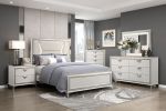 Antique White Finish Nightstand 2-Drawers Storage Modern Luxury Bedroom Furniture 1pc