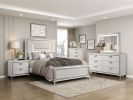 Antique White Finish Nightstand 2-Drawers Storage Modern Luxury Bedroom Furniture 1pc
