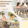 Children's Sensory Table with Stool, Kids Activity Table with 2 Storage Bins & 2 Pen Holders & Paper Roll