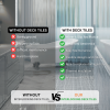 12 x 12 Inch Gray Interlocking Deck Tiles Plastic Waterproof Outdoor All Weather Anti-slip Bathroom Shower Balcony Porch Strong Weight Capacity Upto 6