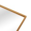 38"*26"iron right-angled rectangular rotating hardware gold wall mirror Decorative Bathroom Mirror with Elegant Scalloped Design