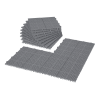 12 x 12 Inch Gray Interlocking Deck Tiles Plastic Waterproof Outdoor All Weather Anti-slip Bathroom Shower Balcony Porch Strong Weight Capacity Upto 6