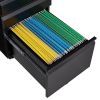 3 Drawer Mobile Locking File Cabinet, Rolling Filing Cabinet for Letter/A4 Size With 5 Wheels