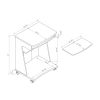 Utility Cart Microwave Cart Kitchen Cart Computer Cart one gliding shelf two shelves rounded corners mobile on rolling castor wheels red cocoa espress