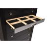 Matrix Traditional Style 5 Drawer Chest made with Wood in Black