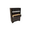 Matrix Traditional Style 5 Drawer Chest made with Wood in Black