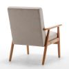 25.38'' Wide Classic Mid-Century Modern Arm Chair, Light Camel