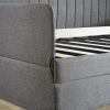 Daybed, sofa bed metal framed with trundle twin size, Grey, 78.4''w x 41''d x 29.8''h.