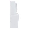 Queen Size Murphy Bed Wall Bed with Closet and Drawers,White