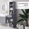 Bathroom Storage Cabinet-Grey (Swiship-Ship)(Prohibited by WalMart)