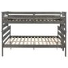 Wood Twin XL over Queen Bunk Bed with Ladder, Gray