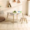 Children's Sensory Table with Stool, Kids Activity Table with 2 Storage Bins & 2 Pen Holders & Paper Roll