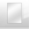 36"*24"Aluminum Alloy Fine-edged Right-angle Rectangular Silver Wall Mirror Decorative Bathroom Mirror with Elegant Scalloped Design