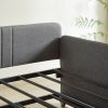 Daybed, sofa bed metal framed with trundle twin size, Grey, 78.4''w x 41''d x 29.8''h.