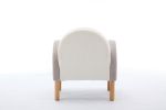 Accent Chair Sofa, Toddler Fabric with Solid Wooden Frame,Rainbow Design