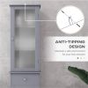 Bathroom Storage Cabinet-Grey (Swiship-Ship)(Prohibited by WalMart)