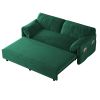 63.8" Queen Pull Out Sofa Bed, 3-in-1 Convertible Sleeper Sofa with Side Storage,Multi-Functional Velvet Loveseat Bed for Living Room,Bedroom