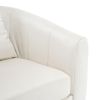 Velvet Accent Chair Set Barrel Chair with Ottoman Modern Club Chair Reading Armchair with Lumbar Pillow for Living Room, Bedroom, Study Room
