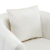 Velvet Accent Chair Set Barrel Chair with Ottoman Modern Club Chair Reading Armchair with Lumbar Pillow for Living Room, Bedroom, Study Room