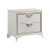 Antique White Finish Nightstand 2-Drawers Storage Modern Luxury Bedroom Furniture 1pc