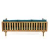 CLAREMONT 3 SEATER DAYBED WITH RATTAN ARMS (TEAK CUSHION)
