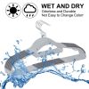 60 Loading Hangers, Heavy Duty Plastic Hangers, Non-slip, Space Saving Hangers, 16.5 "wide, 360¬∞ Rotating Silver Hooks