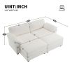 [VIDEO provided] [New] Free Combination Modular Convertible Sectional Sofa Bed Set, 4 Seat Upholstered Sleeper Corner Couch