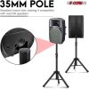 5 Core Speaker Stand Tripod Floor Heavy Duty Adjustable 24 to 36 Inch DJ Studio Short Monitor Stands Pole Mount + Bag - SS HD 3FT BLK Bag