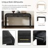 Unique Retro Silhouette Console Table with Open Style,Two Top Drawers for Entrance,Dinning Room,Living Room