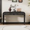 Unique Retro Silhouette Console Table with Open Style,Two Top Drawers for Entrance,Dinning Room,Living Room