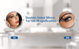 8-inch Wall Mounted Makeup Vanity Mirror, 1X / 10X Magnification Mirror, 360¬∞ Swivel with Extension Arm