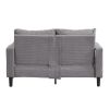 57 " High Resilience Loveseat Sofa, Wooden Frame 2 Seat Sofa, Comfy , Small Space Saving Modern Upholstered Sofa