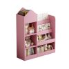 Kids Wooden Bookshelf Toy Storage Organizer with Bookcase, Kid's Storage Unit with 6 Compartments, Children Multi Shelf for Books, Toys Shelf