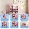 Kids Wooden Bookshelf Toy Storage Organizer with Bookcase, Kid's Storage Unit with 6 Compartments, Children Multi Shelf for Books, Toys Shelf
