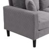 57 " High Resilience Loveseat Sofa, Wooden Frame 2 Seat Sofa, Comfy , Small Space Saving Modern Upholstered Sofa