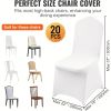 20 /30-pieces, white chair cover polyester spandex chair cover elastic slip cover, for wedding, party, dining banquet flat front chair cover
