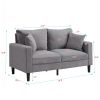 57 " High Resilience Loveseat Sofa, Wooden Frame 2 Seat Sofa, Comfy , Small Space Saving Modern Upholstered Sofa