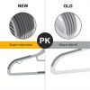 60 Loading Hangers, Heavy Duty Plastic Hangers, Non-slip, Space Saving Hangers, 16.5 "wide, 360¬∞ Rotating Silver Hooks