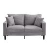 57 " High Resilience Loveseat Sofa, Wooden Frame 2 Seat Sofa, Comfy , Small Space Saving Modern Upholstered Sofa