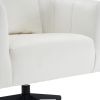 360¬∞ Swivel Accent Chair, Modern Velvet Fabric Living Room Armchair, Comfy Wide Upholstered with Fluffy Cushion and Metal Legs
